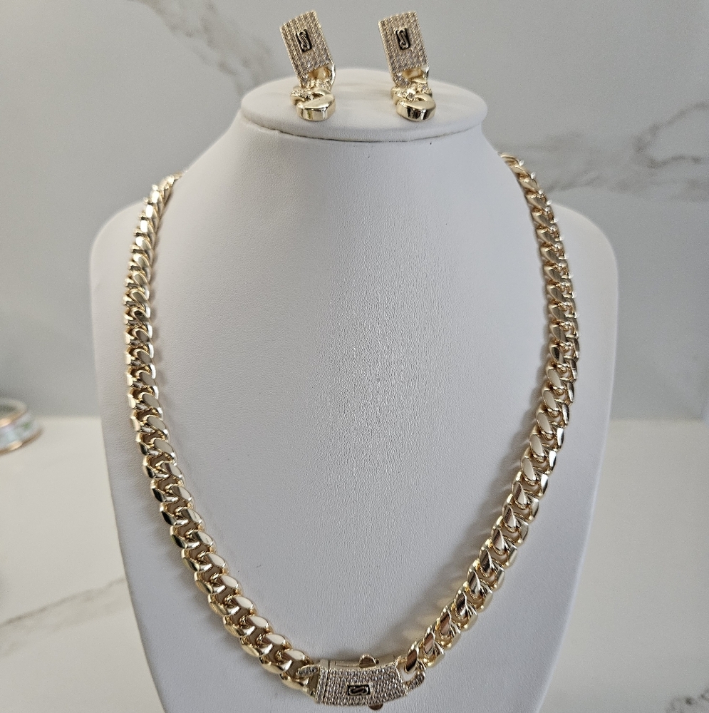 Elegant Gold Monaco Necklace and Earring Set